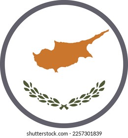 Cyprus national flag icon vector Illustration material