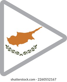 Vector de icono de la bandera nacional de Chipre Material de ilustración