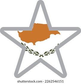 Cyprus national flag icon vector Illustration material
