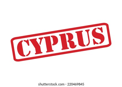CYPRUS Red Rubber Stamp vector over a white background.