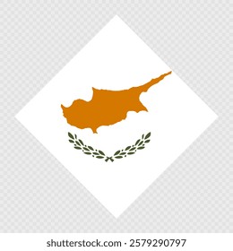 Cyprus rhombus flag. Vector illustration.