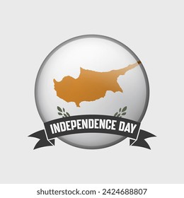 Cyprus Round Independence Day Badge