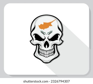 Cyprus Skull Flag Pride Icon
