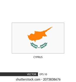 Cyprus square flag on white background and specify is vector eps10.
