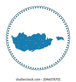Cyprus sticker. Travel rubber stamp with map of country, vector illustration. Can be used as insignia, logotype, label, sticker or badge of the Cyprus.