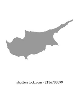 Silueta de mapa del país vector de Chipre