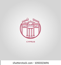 Cyprus. Vector illustration.