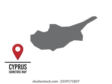 Cyprus vector map illustration, country map with markings. vector illustration.