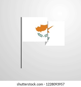 Cyprus waving Flag design vector