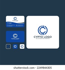 cypto with letter c logo design