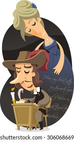 Dibujo de Cyrano de Bergerac vector