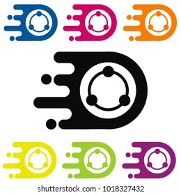 Cyrcle express logo and icon design vector