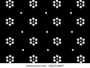 cyrstal daisy flower seamless print vector