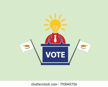 Cyrus Podium Bright Idea Politician Speech Poll