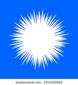 Cyrus white sun vector icon. White sun icon.