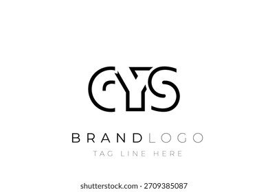 CYS abstract letter logo design. Modern Business Logo Design With Abstract Typography and Contemporary Style