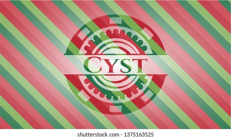 Cyst  christmas emblem.