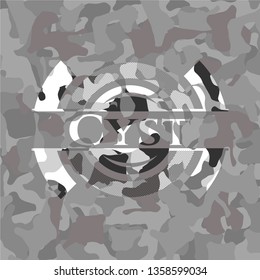 Cyst  grey camouflage emblem