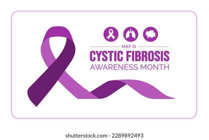 Cystic Fibrosis Awareness Month background or banner design template celebrated in may