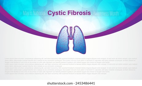 Cystic Fibrosis Awareness Month observed every year in May, vector illustration