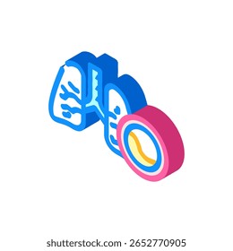 cystic fibrosis disease isometric icon vector. cystic fibrosis disease sign. isolated symbol illustration