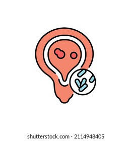 Cystitis color line icon. Pictogram for web page, mobile app, promo.