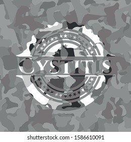 Cystitis on grey camo pattern