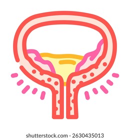 cystitis urology color icon vector. cystitis urology sign. isolated symbol illustration