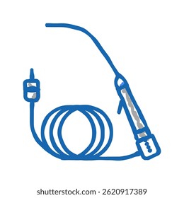cystoscope urology doodle icon sketch vector. cystoscope urology sign. isolated symbol illustration