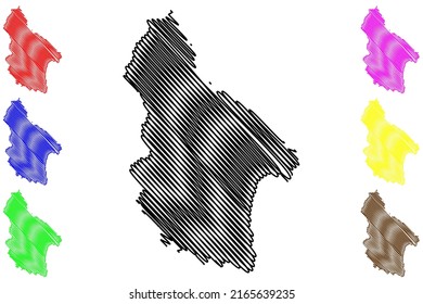 Cythera island (Hellenic Republic, Greece, Attica) map vector illustration, scribble sketch Kythira, Kythera or Kithira map