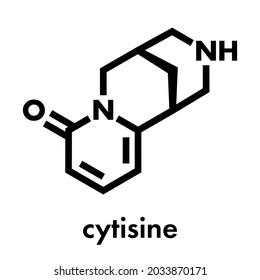 Cytisine (baptitoxine, Sophorine) Smoking Cessation Drug MoleculeSkeletal  FormulaRoyalty Free Cliparts, Vectors, And Stock IllustrationImage  91297565.