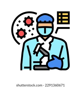cytologist worker color icon vector. cytologist worker sign. isolated symbol illustration