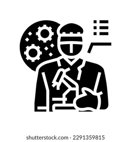 cytologist worker glyph icon vector. cytologist worker sign. isolated symbol illustration
