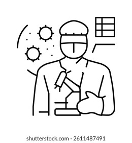 cytologist worker line icon vector. cytologist worker sign. isolated contour symbol black illustration