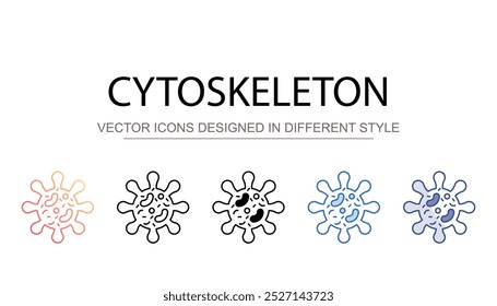 Diseño de icono de citoesqueleto con fondo blanco
