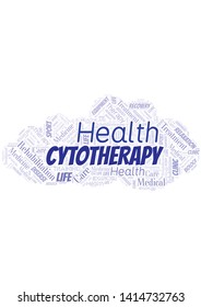 Cytotherapy word cloud. Wordcloud made with text only.