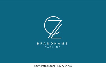 CZ Alphabet initial Letter Monogram Icon Logo vector illustration