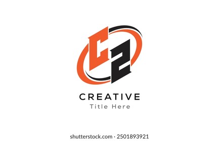 Logotipo de letra creativa CZ con área de círculo. Letra inicial CZ enlazado círculo en mayúscula monograma logo. Diseño de Vector de logotipo de letra inicial CZ.