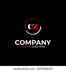 CZ creative modern letters logo design template