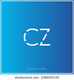 CZ Creative Premium Vector latter logo design. Creative Logo. Elegant leaves.  modern design. Vector Illustration logo. Creative Minimal feminine monogram and logo.