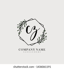 CZ Initial beauty floral logo template