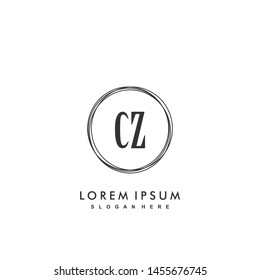CZ Initial beauty monogram logo vector