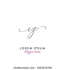 CZ Initial beauty monogram logo vector