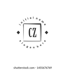 CZ Initial beauty monogram logo vector