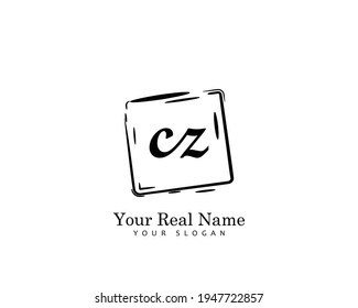 CZ Initial beauty monogram logo vector