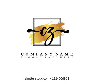 CZ Initial handwriting logo concept