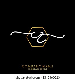 CZ Initial handwriting logo template
