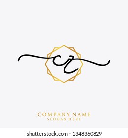 CZ Initial handwriting logo template