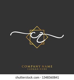CZ Initial handwriting logo template