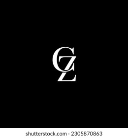 CZ initial letter monogram logo